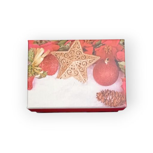 Karácsonyi doboz tégla  piros 11 x 7 cm