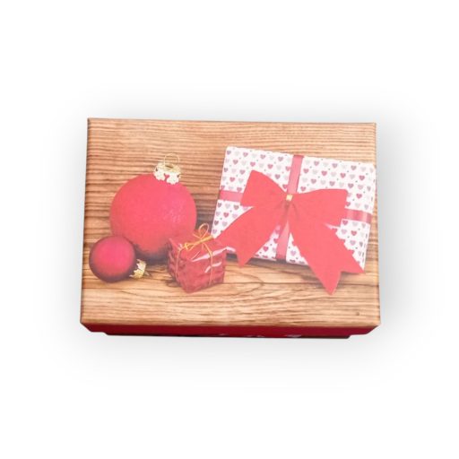 Karácsonyi doboz tégla  piros 11 x 7 cm