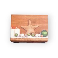 Karácsonyi doboz téglalap barna 11 x 7,5 cm