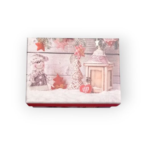 Karácsonyi doboz téglalap barna 11 x 7,5 cm