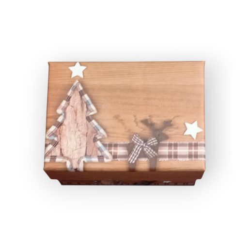 Karácsonyi doboz téglalap barna 11 x 7,5 cm