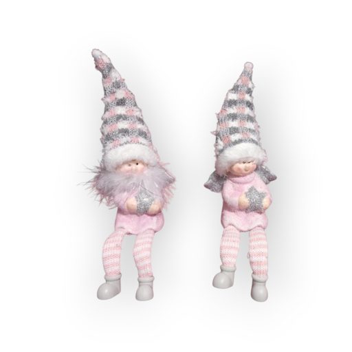 Rózsaszín kerámia angyal figurák