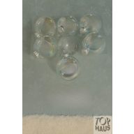 Szivárványos üveg gömb 8 cm átlátszó