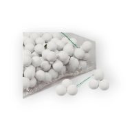 Matt fehér befűzős üveg gömb