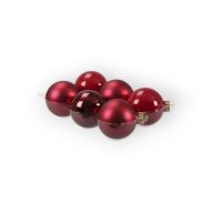 Málna piros üveg gömb 8 cm