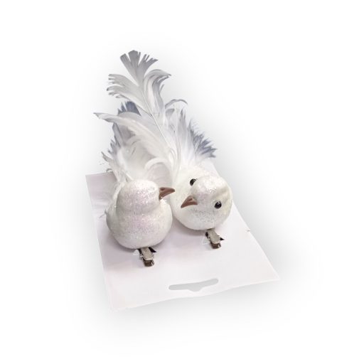 Karácsonyi fehér galamb 2 db-os