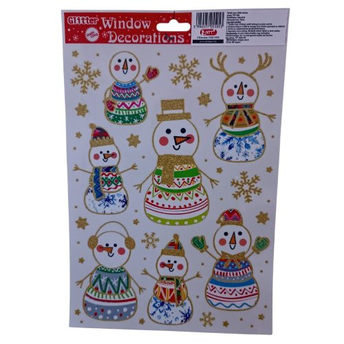 Karácsonyi ablak matrica A4-es vegyes mintákkal