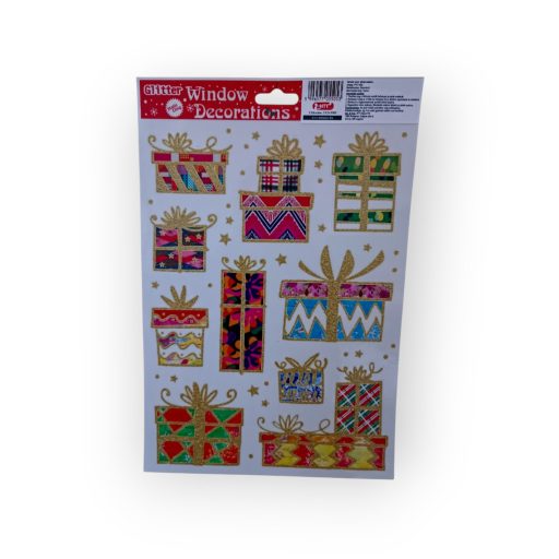 Karácsonyi ablak matrica A4-es vegyes mintákkal