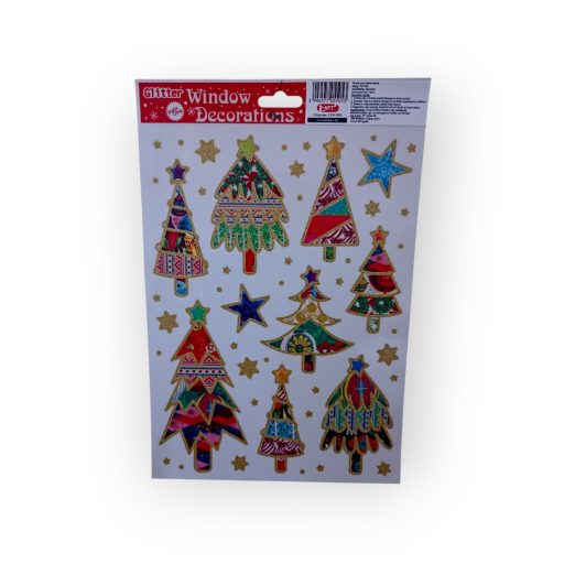 Karácsonyi ablak matrica A4-es vegyes mintákkal