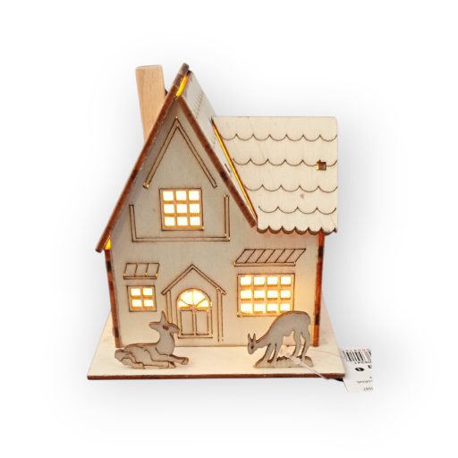 Karácsonyi házikó LED-es