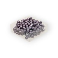 Fagyos lila befűzős üveg gömb 2cm