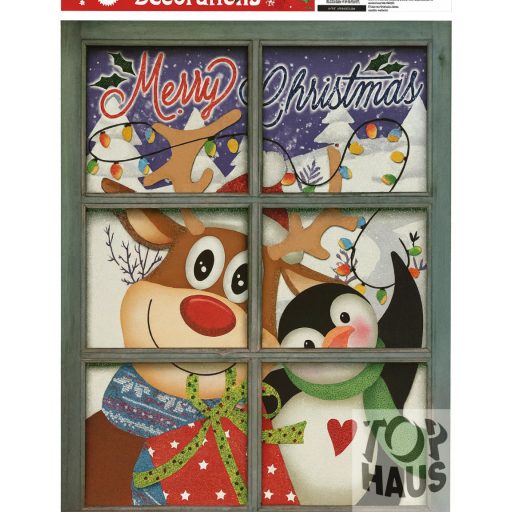 Ablak matrica Hóemberek 30x42cm