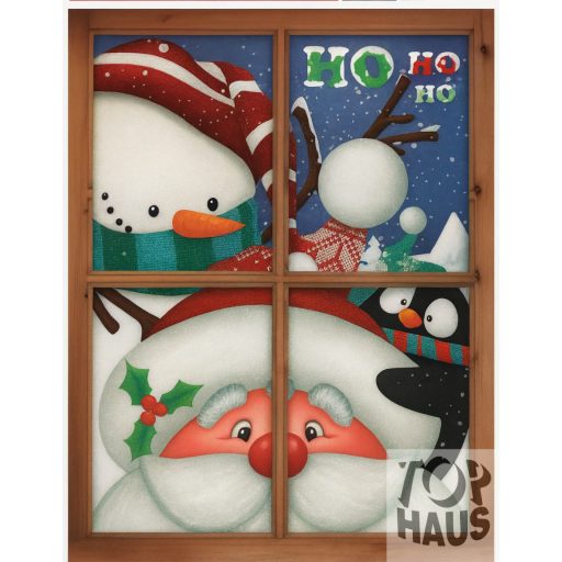 Ablak matrica Hóemberek 30x42cm