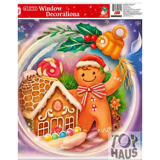 Ablak matrica Téli táj 20x33cm