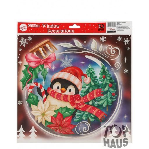 Ablak matrica Téli táj 20x33cm