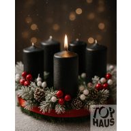 Adventi gyertya 4db-os Fekete