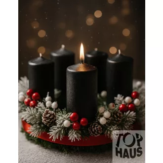 Adventi gyertya 4db-os Fekete