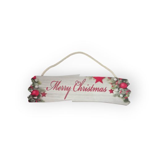 Karácsonyi ajtótábla felírattal