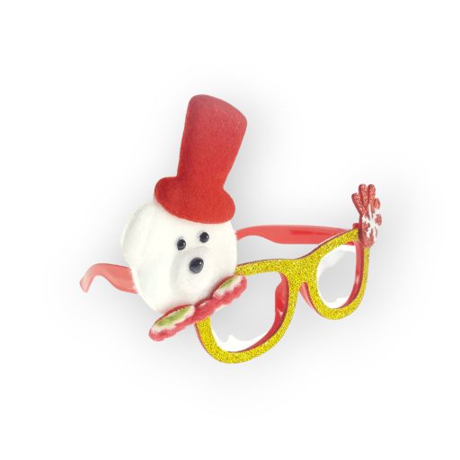 Karácsonyi Party Szemüveg Hóember Mintával