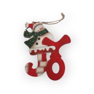 Karácsonyfa dísz hóember+ télapó