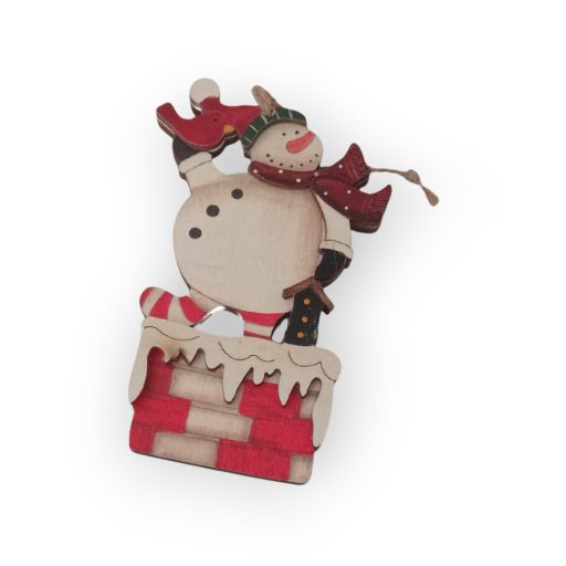 Karácsonyfa dísz hóember+ télapó