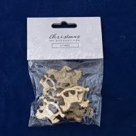 Karácsonyi dekoráció hintaló arany 2x3cm 12 db-os