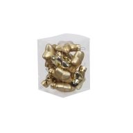 Csillag Üveg 4Cm Arany Fényes-Matt S/12