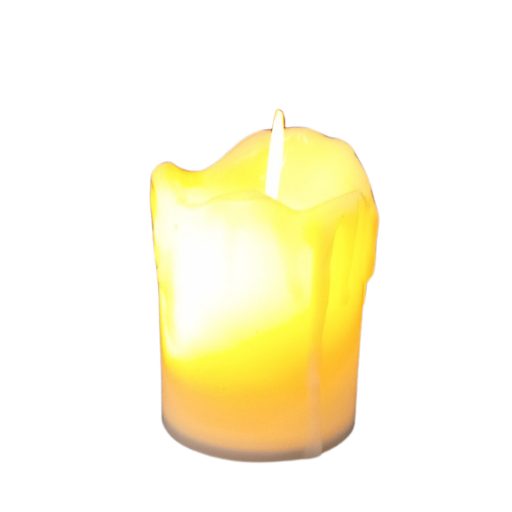 Led gyertya fehér/tört fehér 5x7cm