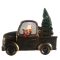 Lámpás Autó Fenyőfával Télapóval Bronz