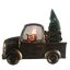 Lámpás Autó Fenyőfával Télapóval Bronz