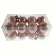 Gömb Üveg 3,5Cm Rózsaszín Fényes-Matt S/16