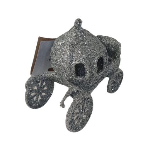 Hintó glitteres műanyag , akasztós dísz 10cm sxp21326