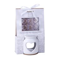 Olajmécses+6Mécses Szív  Szürke 