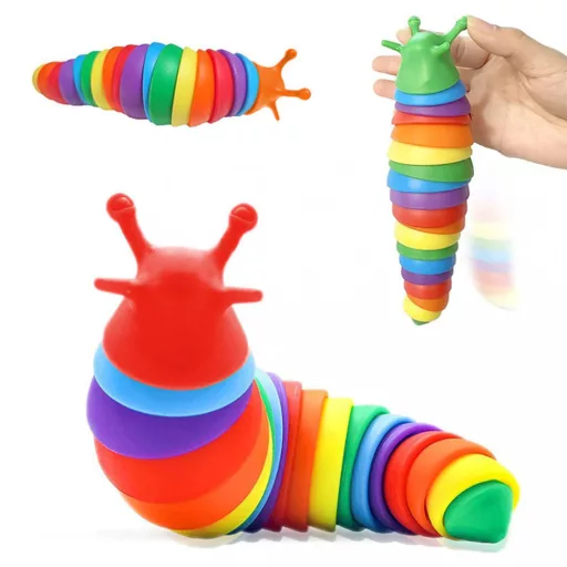 Fidget Slug - Színes Csiga Kulcstartó