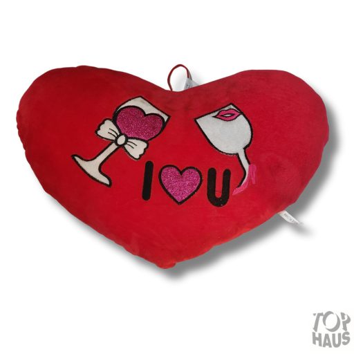 Plüss párna szívalakú