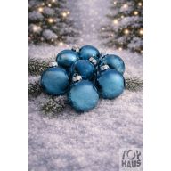 Gömb üveg 5,7cm kék fényes S/16