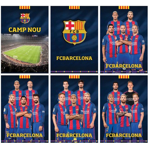 FC Barcelona A/4 kockás füzet