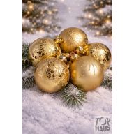 Gömb Üveg 7,5Cm Festett Arany 1 Darab