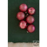 Gömb Üveg 7,5Cm Festett Mályva 1 Darab