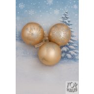 Gömb Üveg 10Cm Festett Barna 1 Darab