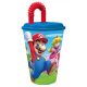 Super Mario Szívószálas pohár 430 ml.