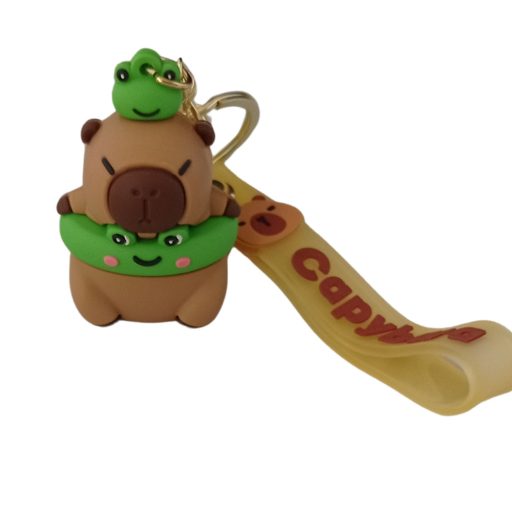Capybara úszóöves kulcstartó
