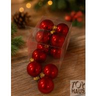 Élénkpiros üveg gömb 055078