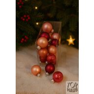 Gömb üveg 3,5cm hibiszkusz fényes-matt 124506