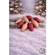 Üveg 6Cm Hibiszkusz Fényes- Matt