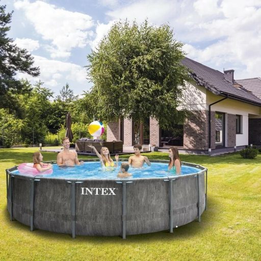 Intex Greywood Prism fémvázas medence Ø 457 x 122 cm (26742)