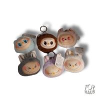 Labubu fej  kulcstartó plüss 