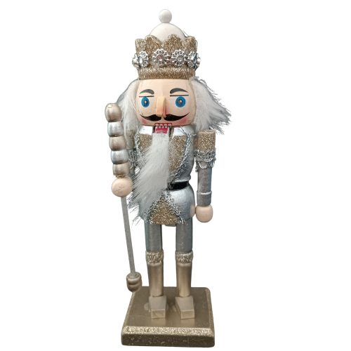 Karácsonyi diótörő király ezüst 21cm