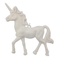 Fehér unikornis dísz 11x12cm