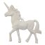 Fehér unikornis dísz 11x12cm